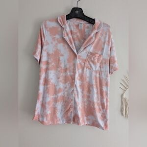 George Peach and White Tie-Dye Pyjama Shirt